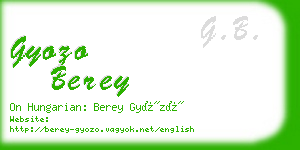 gyozo berey business card